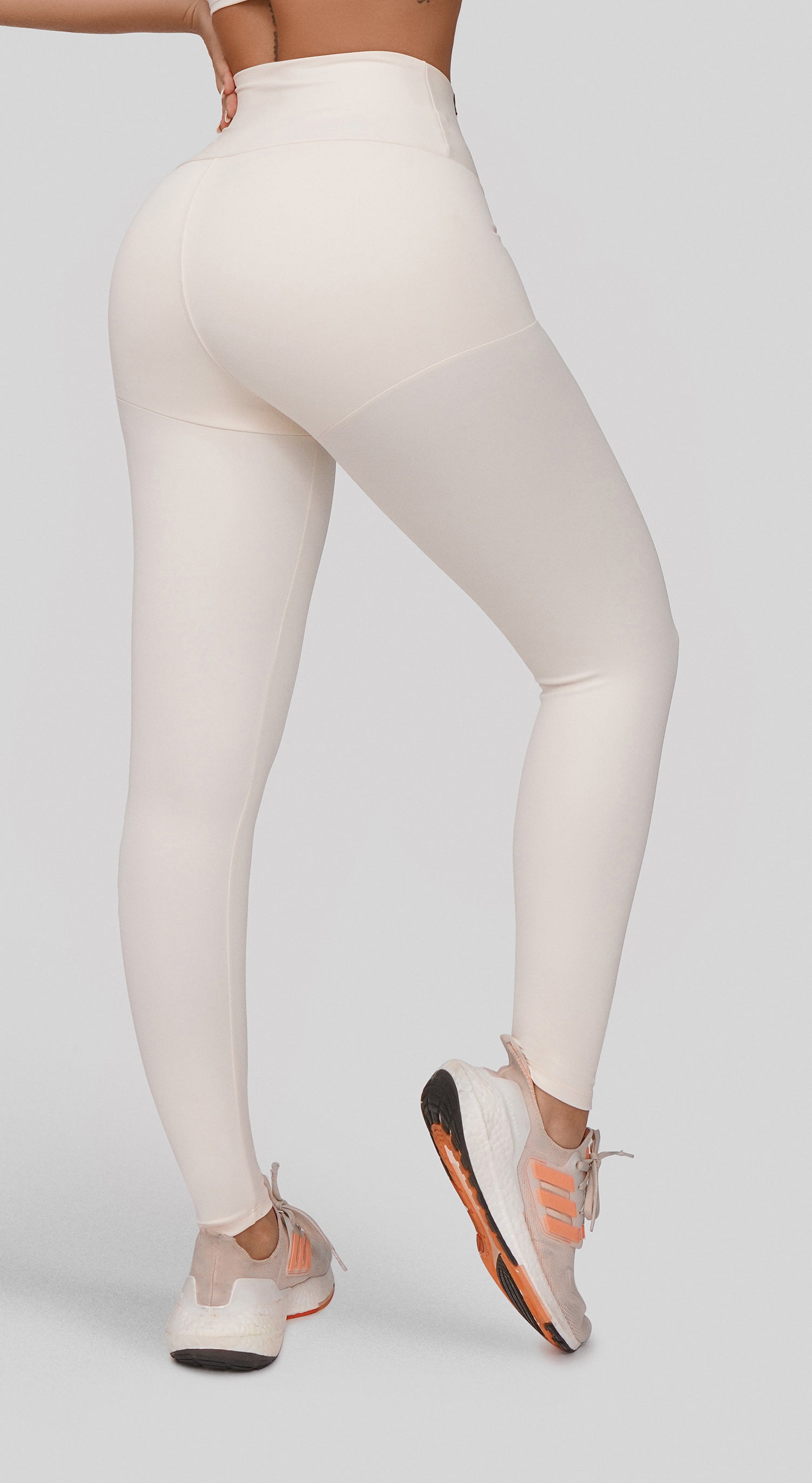 Shascullfites White Cotton Leggings Push Up Leggings Women Gym Leggings  Scrunch Tights Female High Waist For Tall Women