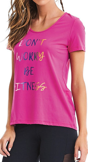 Fitness Laser Cut T-Shirt - Pink