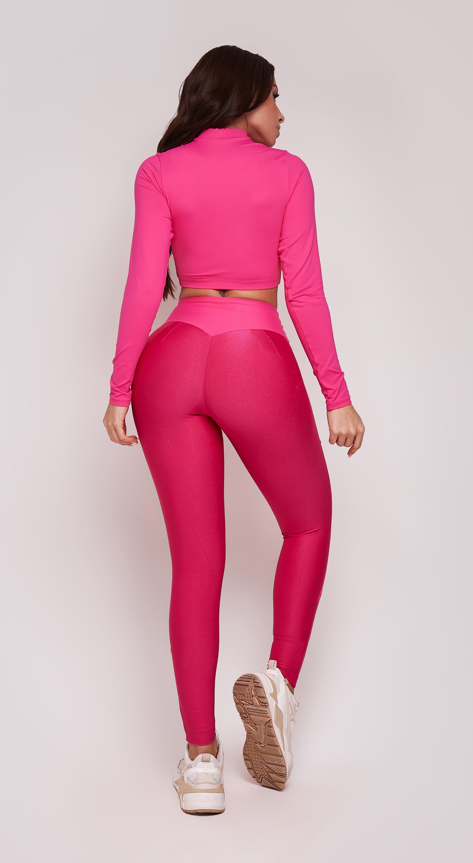 High Cropped Long Sleeve - Pink