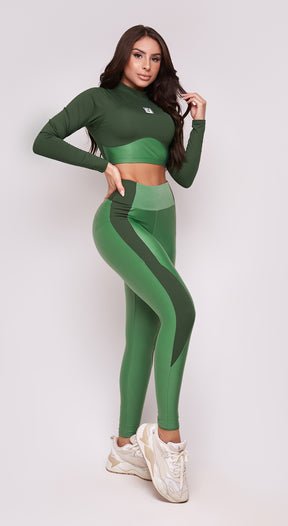 High Cropped Long Sleeve - Green