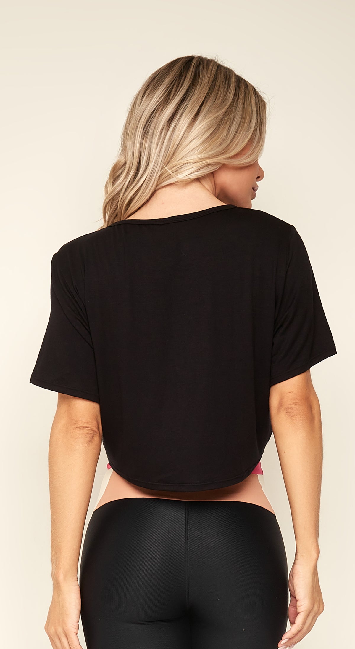 Twisted Cropped Top - Black