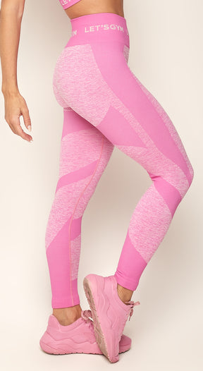 Melange Seamless Legging - Pink