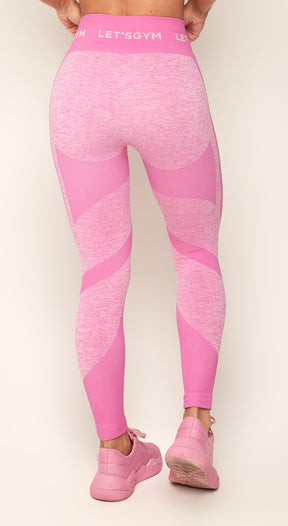Melange Seamless Legging - Pink