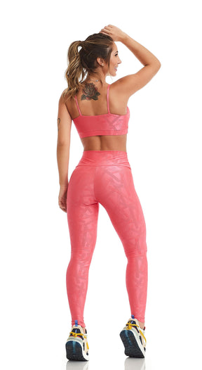Shiny Sports Bra Exclusive - Neon Pink