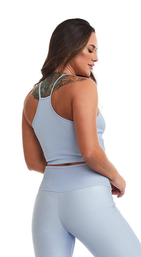 Cropped Top Athleisure - Blue