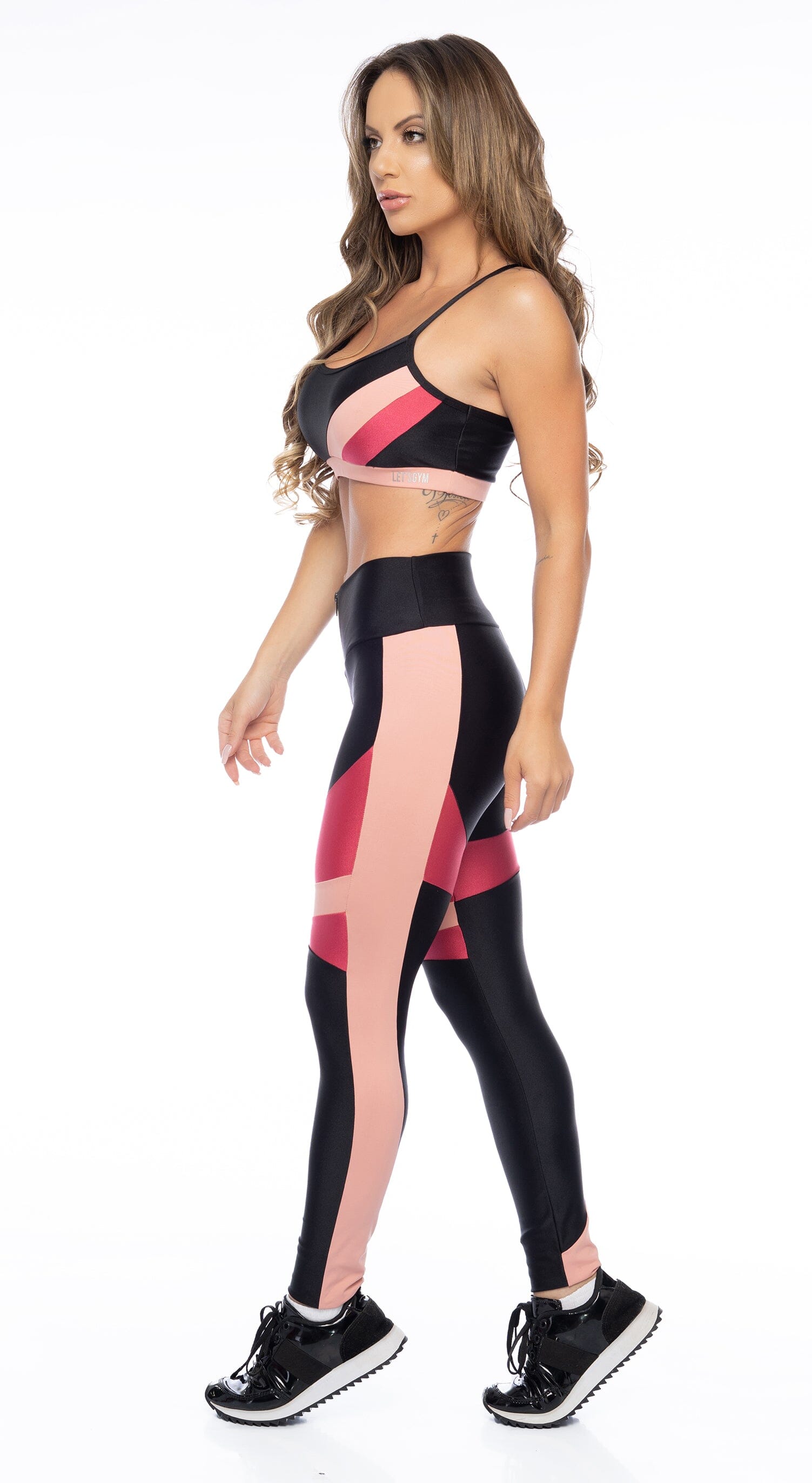 Exceptional Sports Bra -Black & Pink
