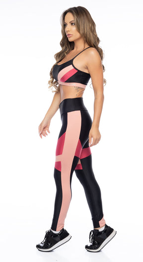Exceptional Leggings - Black & Pink
