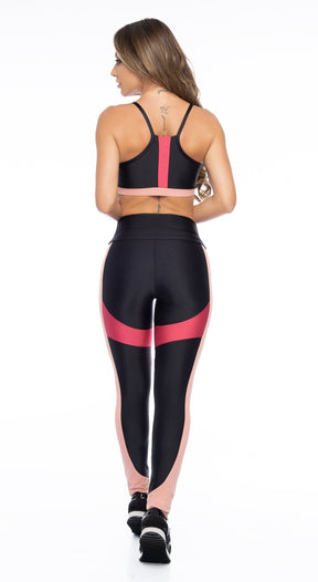 Exceptional Sports Bra -Black & Pink