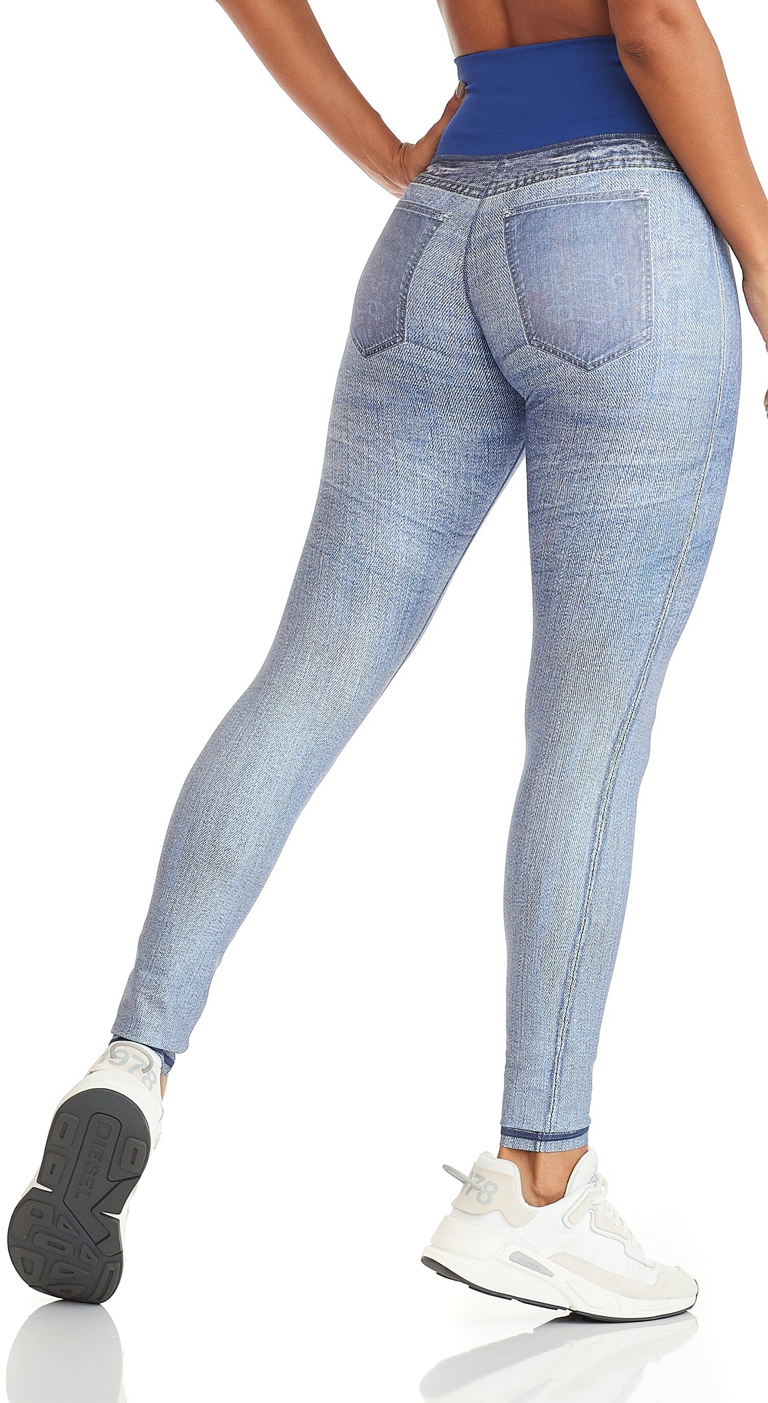 Reversible Legging - Premium Print & Fake Jeans
