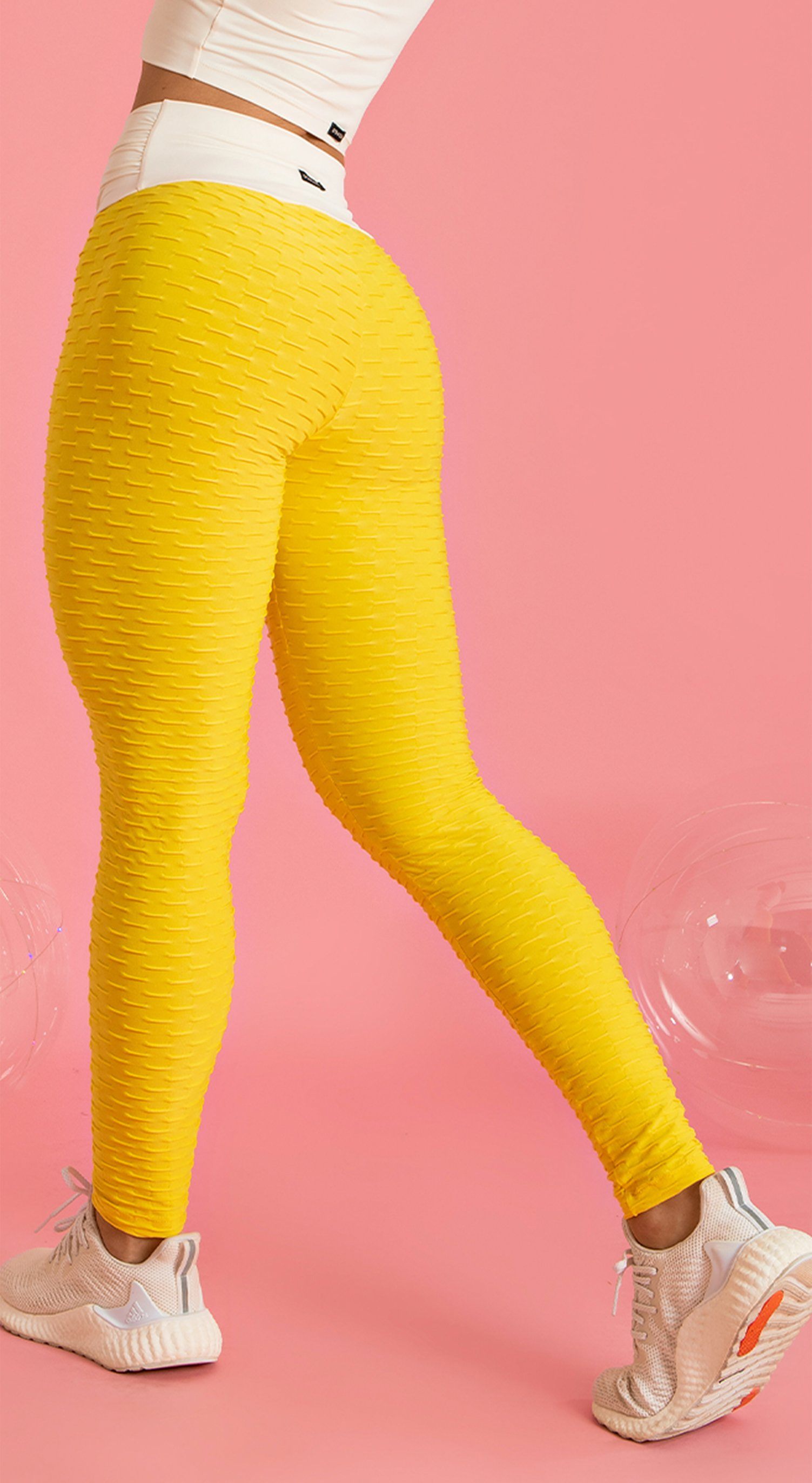 Anti Cellulite - Dream Effect Leggings - Yellow & Vanilla