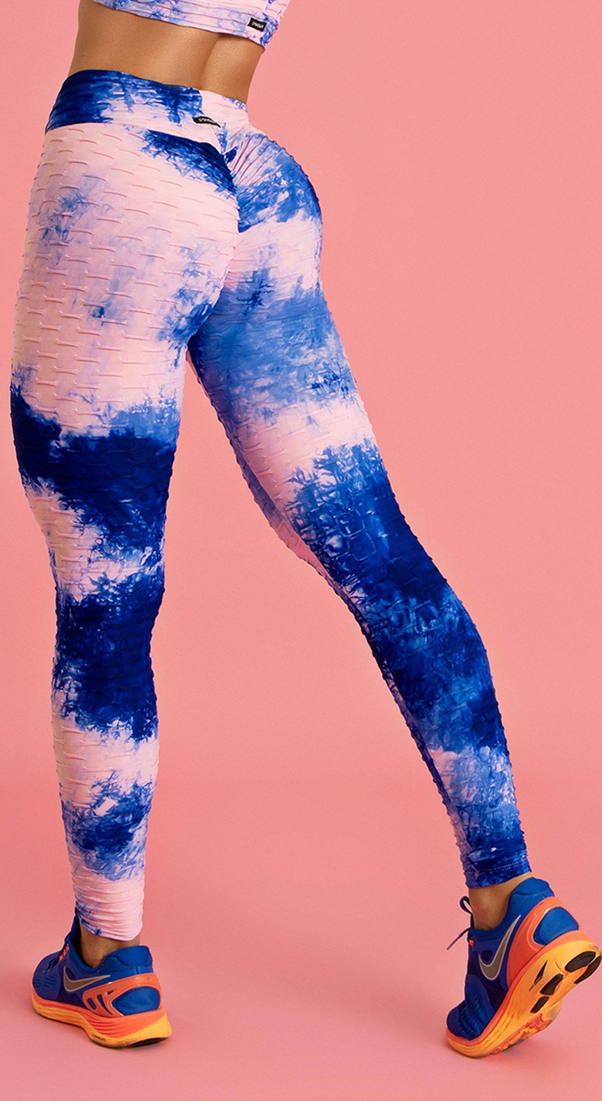 Tie-Dye Scrunch Leggings - Hot Pink - Darddi Collections