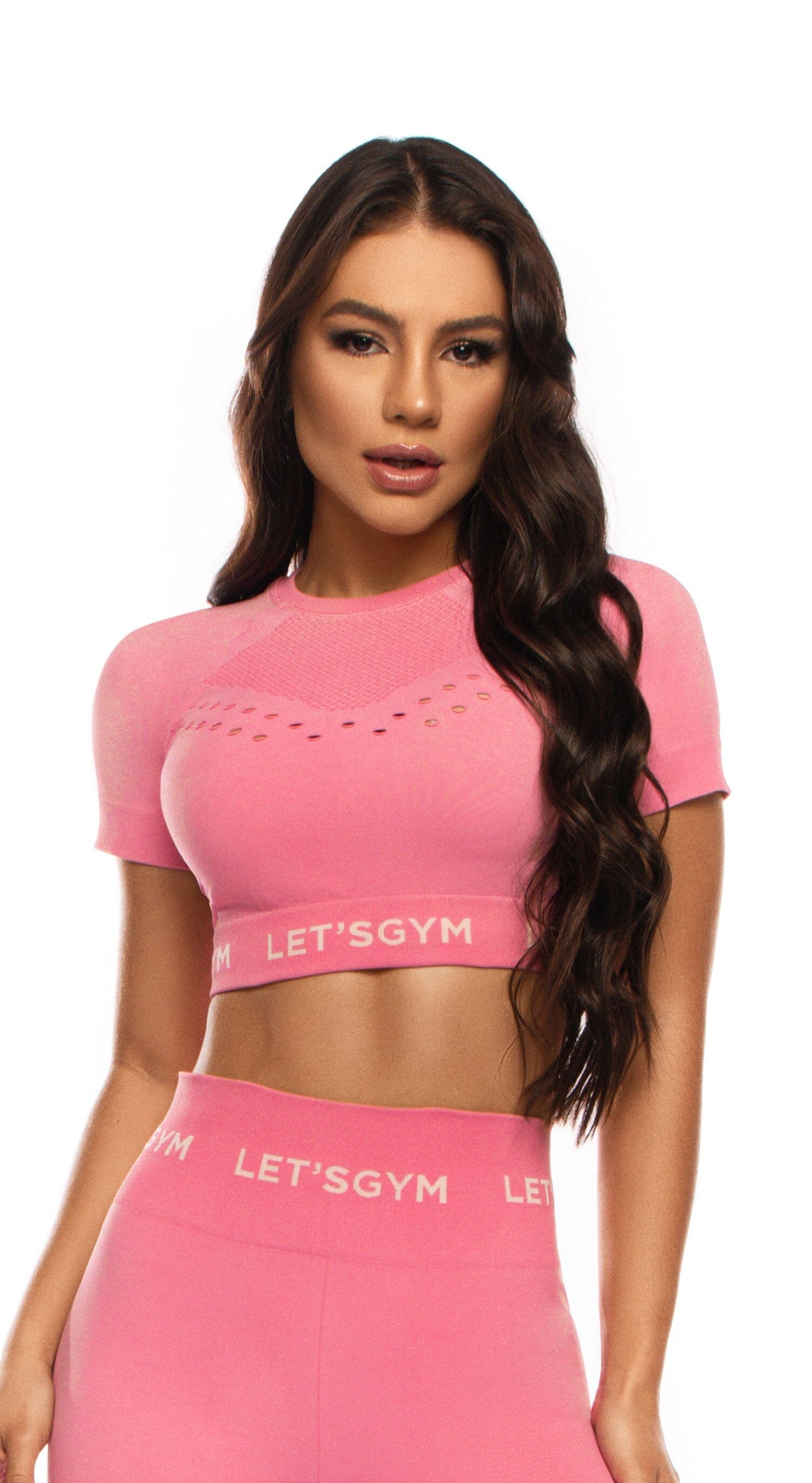 Seamless Cropped Top - Pink