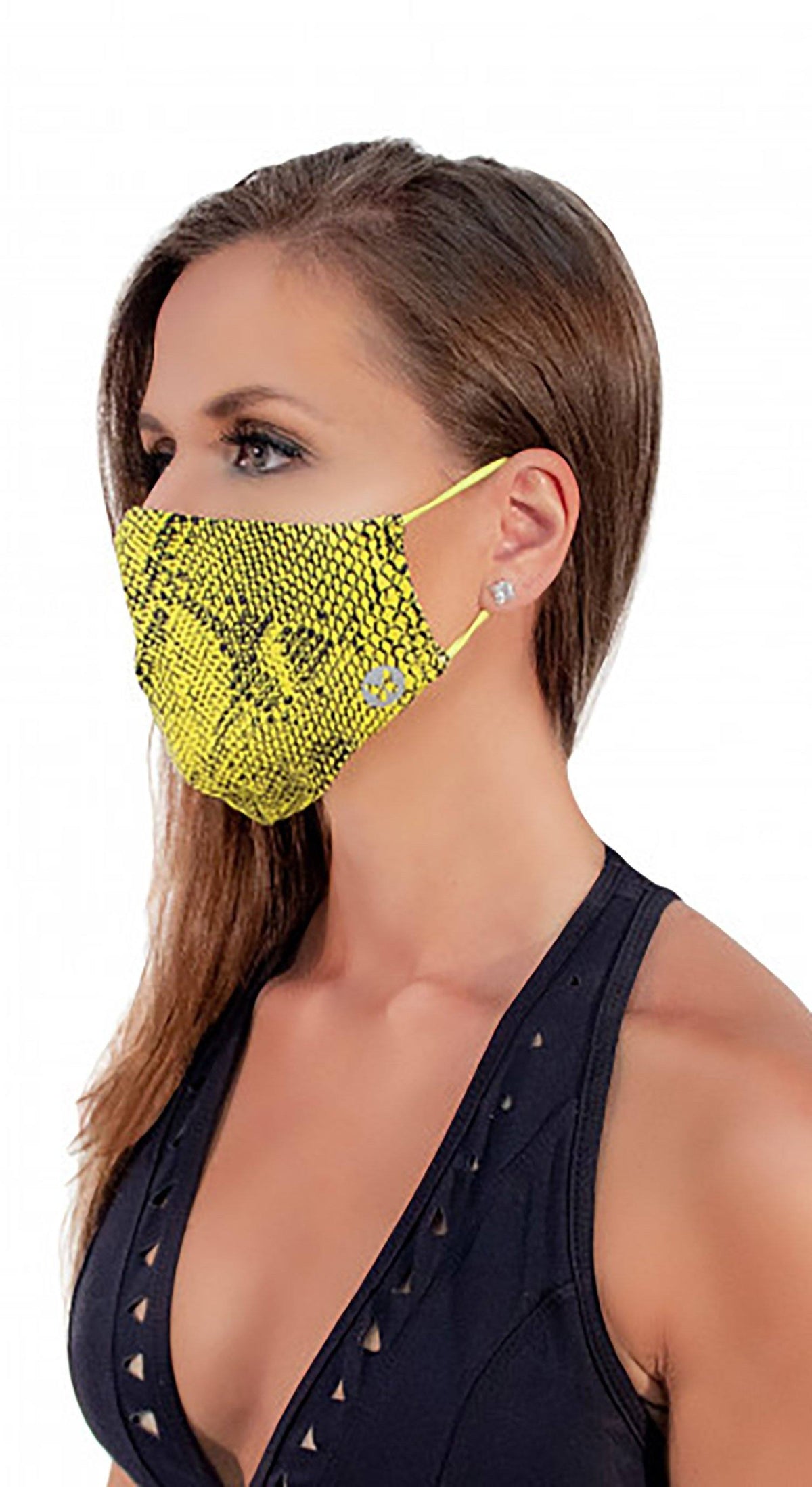 Face Mask Snake Neon Print